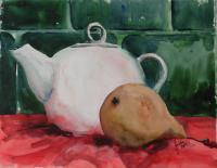 Im A Little Teapot - Watercolor Paintings - By Freddie Combs, Realistic Painting Artist