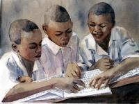 School Days - Honoring Dr King - Watercolor