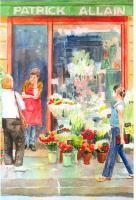 Flower Talk - Watercolor Paintings - By Freddie Combs, Realistic Painting Artist
