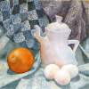 Connies Teapot - Watercolor Paintings - By Freddie Combs, Realistic Painting Artist