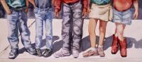 Best Foot Forward - Watercolor Paintings - By Freddie Combs, Realistic Painting Artist