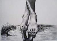 Cast Away - Graphite Pencil Drawings - By David Budd, Realism Drawing Artist