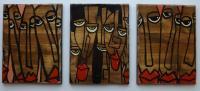 Abstract Faces Set - Acrylic Paintings - By Paulo Martin, Abstract Painting Artist