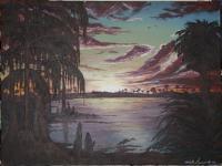 The Glades At Dusk - Acrylic On Canvas Paintings - By Michelle Guerrero, Realism Painting Artist