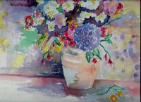 Blossoming - Water Colour Paintings - By Marguerite De La Harpe, Free Original Style Painting Artist
