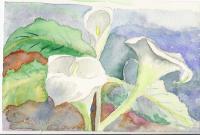 Lilies Of The Valley - Water Colour Paintings - By Marguerite De La Harpe, Free Original Style Painting Artist