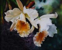 Orchids Of Love - Oil On Canvas Paintings - By Teresa Ramsey, Realism Painting Artist