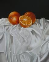 Sweet Oranges - Oil On Canvas Paintings - By Teresa Ramsey, Realism Painting Artist