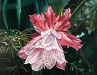 Single Bloom Orchid - Oil On Canvas Paintings - By Teresa Ramsey, Realism Painting Artist