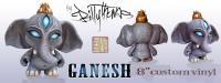 Ganesh-Custom Munny - Custom Vinyl Sculptures - By Billy Thomas, Mixed Media Sculpture Artist