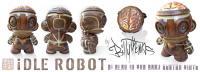 Idle Robot-Custom Vinyl - Custom Vinyl Sculptures - By Billy Thomas, Mixed Media Sculpture Artist