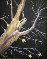 Winter Tree - Acrylic On Canvass Paintings - By Maryanne Peters, Nature Painting Artist
