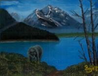 Grizzly Mouna - Oil Paintings - By Randy Boyett, Landscape Painting Artist