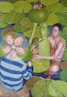 The Frog Melody And Some Perfume - Oil On Canvas 162X114 Cm 2007 Paintings - By Agim Meta, Surreal Painting Artist