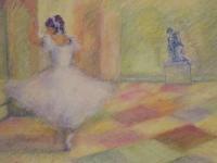Ballerina - Pastel Drawings - By Ivan Chmelo, Impressionism Drawing Artist