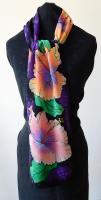 Scarves - Hibiscus Flowers - Silk Painting