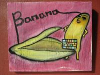Banana 09-Adult Only - Watercolor On Plywood Paintings - By Louise Hung, Caricature Painting Artist