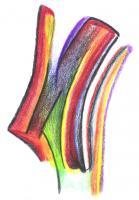 Slug - Pen Paper Colors Paintings - By Jorge Alberto Medina Rosas, Abstract Art Painting Artist