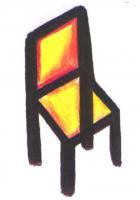 Minimal Chair - Pen Paper Colors Paintings - By Jorge Alberto Medina Rosas, Abstract Art Painting Artist