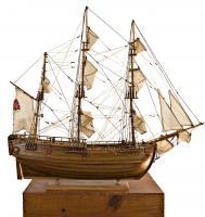Model Of The Hms Endeavor - Medium Woodwork - By Louis Nanette, Hand Crafted Model Ships Woodwork Artist