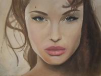 Angelina - Pastel Drawings - By Wendy Jones, Realism Drawing Artist