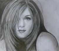 Jennifer - Charcoal Drawings - By Wendy Jones, Realism Drawing Artist