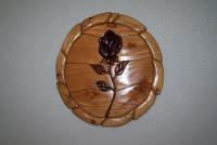 Rose - Natural Woods Woodwork - By Pjay Evans, Intarsia Woodwork Artist