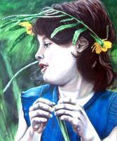 Paintings - Flower Child - Oil On Canvas