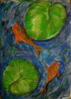 Pond Water - Acrylic Paintings - By Michelle Murphy, Impressionism Painting Artist
