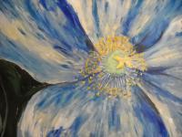 Poppy 1 - Oil Pastel On Paper Paintings - By Michelle Murphy, Impressionism Painting Artist
