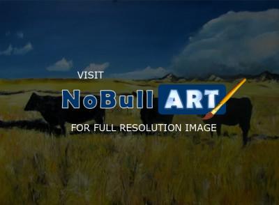 Landscape - Cows - Oil On Canvas