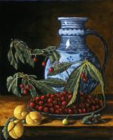 Old Master - Old Master Still Life With Blue Pitcher - Oil On Linen