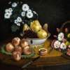 Old Master With Fruit And Flowers - Oil On Canvas Paintings - By Gary Sisco, Old Master Painting Artist