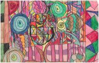 Daydream - Crayon Drawings - By Khalia Riley, Abstract Drawing Artist