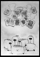 Gifted Toaster - Ink Drawings - By Thomas Leblanc, Killuh Drawing Artist