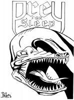 Prey For Sleep - Pencil And Ink On Paper Drawings - By Brian Cook, Black Ink Wizardry Drawing Artist
