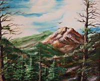View Of The Mountains Near Colorado Springs - Acrylic Paintings - By Charles Griffith, Naturalistic Painting Artist