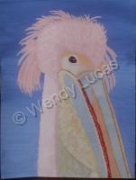 Peter Pelican - Acrylic Paintings - By Wendy Lucas, Impressionist Painting Artist