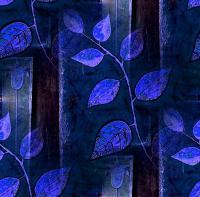 Blue Leaves - Acrylic Paintings - By Keith Bond, Stylised Painting Artist