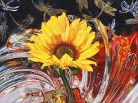 Sunflower Dream - Watercolor Paintings - By Soon  Y Warren, Realism Painting Artist