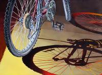 Bicycle -  Shadow - Watercolor Paintings - By Soon  Y Warren, Realism Painting Artist