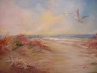 The Artist At The Beach - Sea Shells - Oil On Canvas