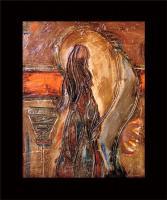 La Madona Negrathe Black Madonna - Mixed Media On Wood Paintings - By Renee Hanson, Abstract Painting Artist