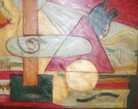 Sacha Kinti Jungle Bird - Mixed Media On Wood Paintings - By Renee Hanson, Abstract Painting Artist