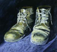 Shoes - Acrylics Paintings - By Voye Daniel, Realism Painting Artist