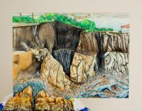 By God And The Army Corps Of Engineers - Watercolors Paintings - By Thom Mahin, Impressionistic Painting Artist