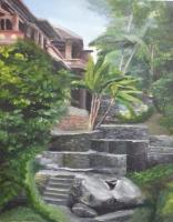 Bali - Ubud - Acrylics Paintings - By Sam Roei, Impressionist Painting Artist