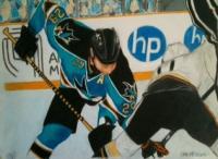 San Jose Sharks - Colored Pencil Drawings - By Carl Parker, Realist Drawing Artist