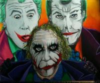 Joker Evolution - Colored Pencil Drawings - By Carl Parker, Realist Drawing Artist