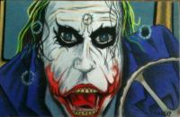Joker Behind The Wheel - Colored Pencil Drawings - By Carl Parker, Realist Drawing Artist